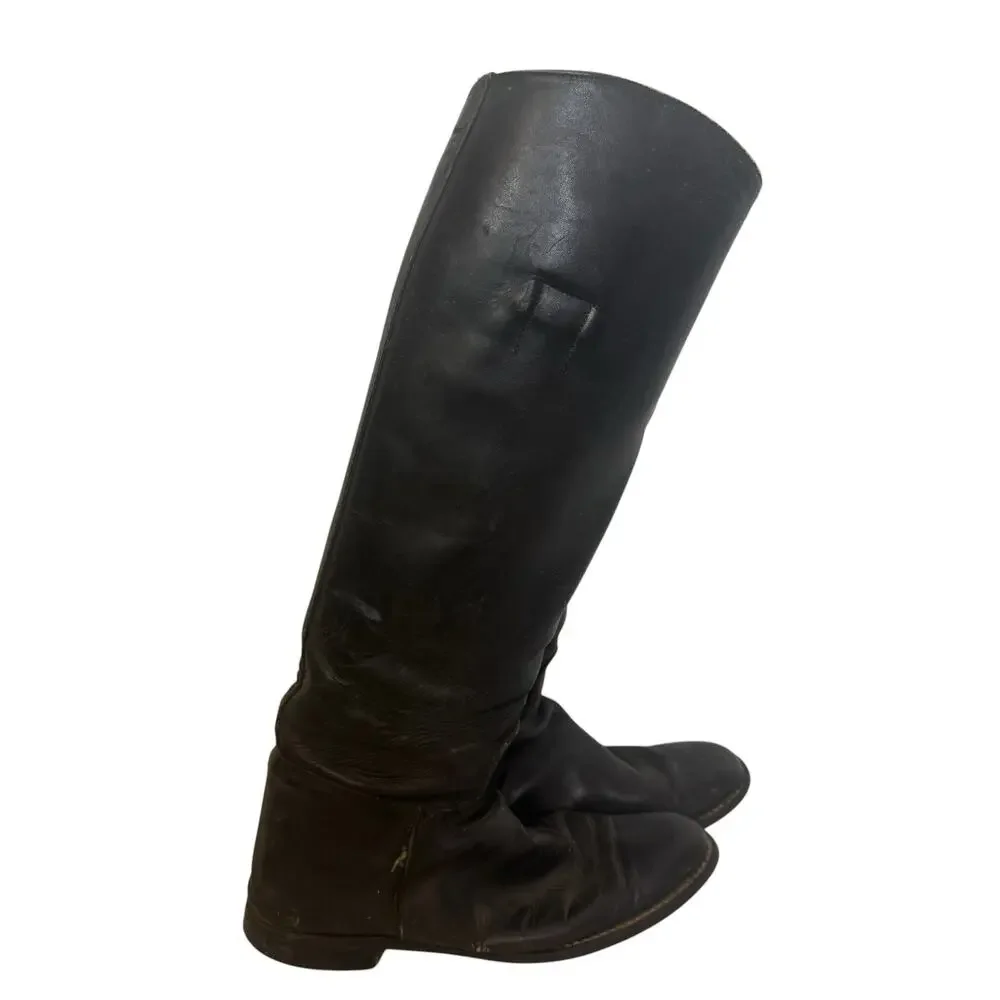 Vintage USA Tall Riding Boots Slim Calf Leather Equestrian 8